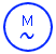 AC motor symbol, motor in a circuit, motor diagram