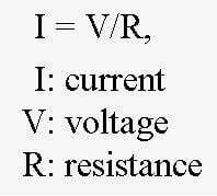 current equation, dc, direct current