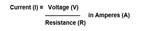 ohms law, ohms law formula, ohms law equation,