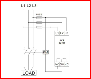 Phase monitoring relay, phase monitor, 3 phase monitor, voltage monitor, phase monitor diagram, phase monitor relay in a circuit